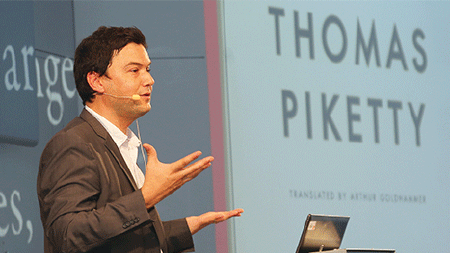 Thomas Piketty zeigt, dass das Ausmaß der Umverteilung von Arbeit zu Kapital in Zeiten von entfesselten Finanzmärkten untragbar geworden ist. © Günther Peroutka, AK Wien Portrait Pikettys Thesen kurz und bündig erklärt © Günther Peroutka, AK Wien