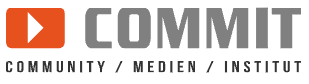 Play Symbol neben Schriftzug Commit Community / Medien / Institut © Commit Logo Commit © Commit