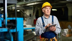 Ältere Arbeitnehmer in einer Werkstatt mit Notizblock © seventyfour, stock.adobe.com