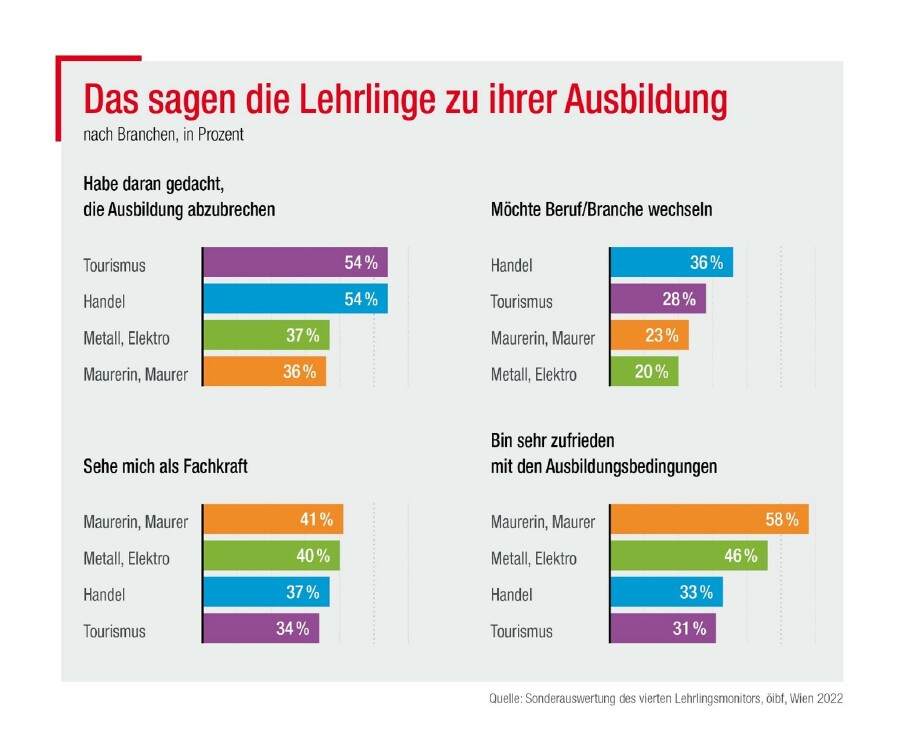 Das sagen die Lehrlinge zu ihrer Ausbildung © öibf