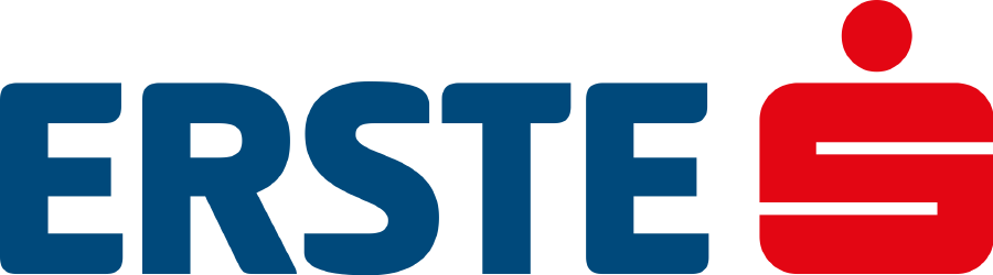 ERSTE (blau) S mit Punkt oben drauf (rot) © Erste Bank Erste Bank Logo © Erste Bank