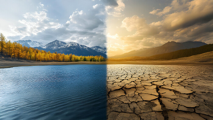 Visualisierung der Auswirkungen des Klimawandels © Gustav, AI, stock.adobe.com Visualisierung der Auswirkungen des Klimawandels