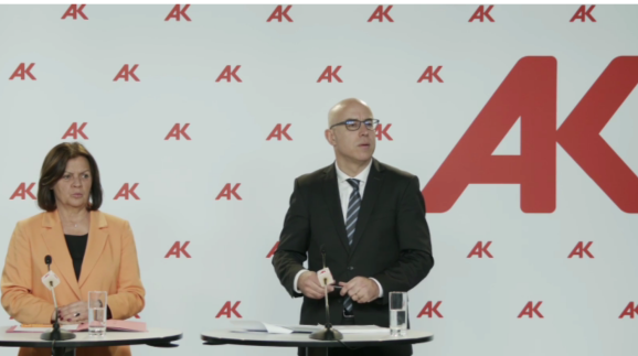 AK Pr&auml;sidentin Renate Anderl und WIFO Direktor Gabriel Felbermayr 